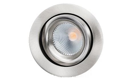 Downlight Junistar Lux Isosafe 7W 2700K, børstet stål