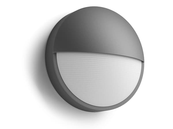 Philips myGarden Capricorn - Vegglampe - LED - 6 W (ekvivalent 47 W) - varmt hvitt lys - halvmåne - antrasitt