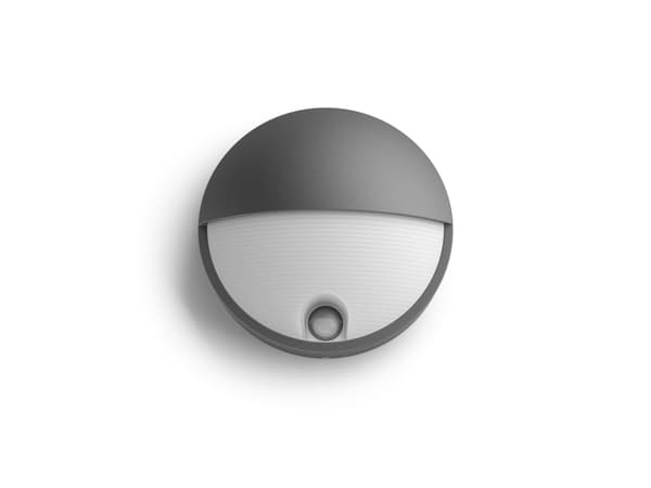 Philips myGarden Capricorn IR - Vägglampa - LED - 6 W (motsvarande 47 W) - varmt vitt ljus - halvmåne - antracit