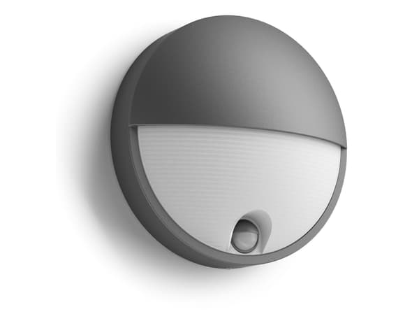 Philips myGarden Capricorn IR - Vägglampa - LED - 6 W (motsvarande 47 W) - varmt vitt ljus - halvmåne - antracit