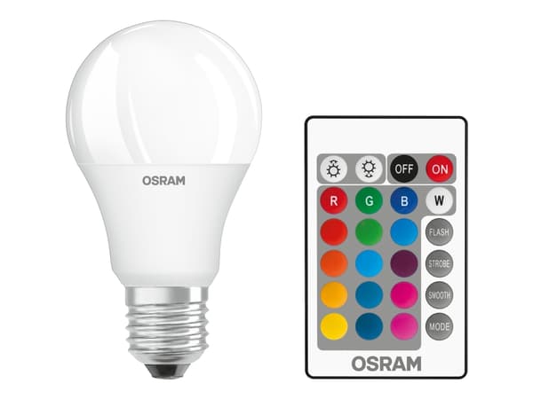 OSRAM STAR - LED-glödlampa - form: A60 - glaserad finish - E27 - 9.7 W (motsvarande 60 W) - klass G - varmt vitt ljus - 2700 K