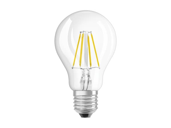 OSRAM VALUE - LED-glödlampa med filament - form: A60 - klar finish - E27 - 4 W (motsvarande 40 W) - klass E - varmt vitt ljus - 2700 K