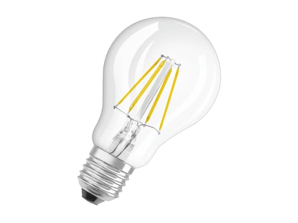 OSRAM VALUE - LED-glödlampa med filament - form: A60 - klar finish - E27 - 4 W (motsvarande 40 W) - klass E - varmt vitt ljus - 2700 K