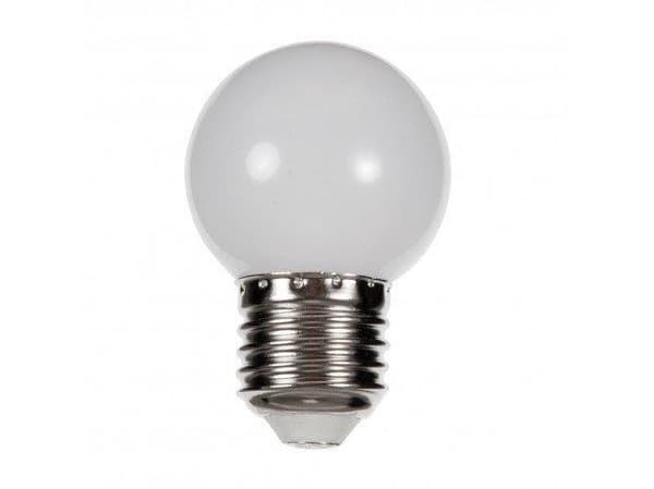 Spectrum Ledkulka E27 230V 1W P45 40Lm 4000K Hvit