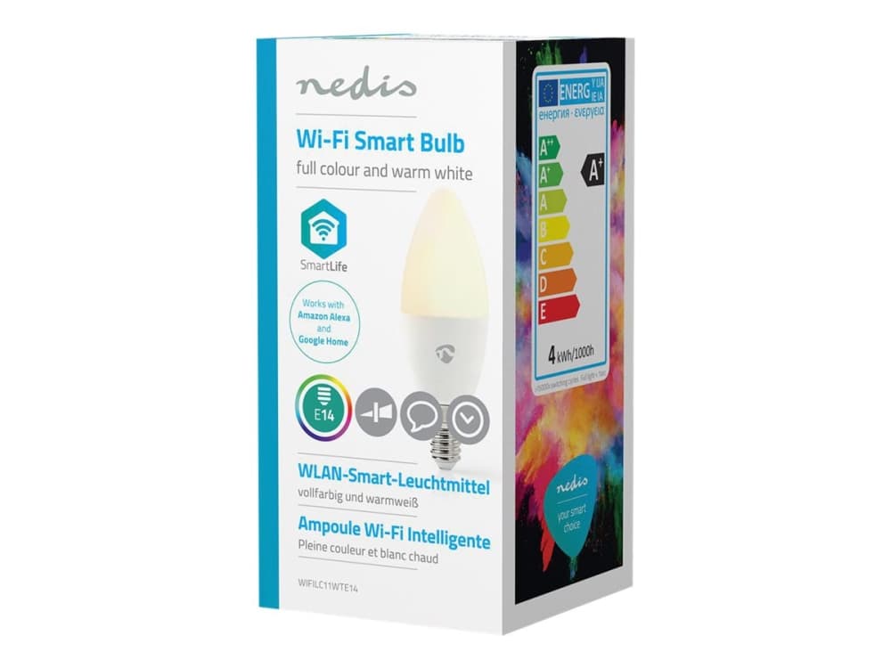 Nedis WIFILC11WTE14, 4,5 W, 35 W, E14, A+, 350 LM, 25000 h