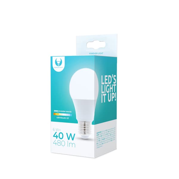 LED-Lampa E27 A60 6W 230V 3000K 480lm