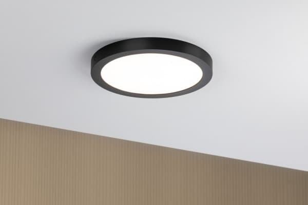 Paulmann Abia, Rund, Utenpåliggende, Svart, Plast, IP20, II