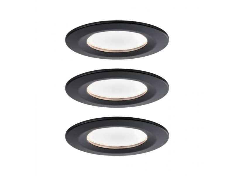 Paulmann 94474, Nedtryckbar spotlight, 1 lampor, LED, 10 W, 2700 K, Svart