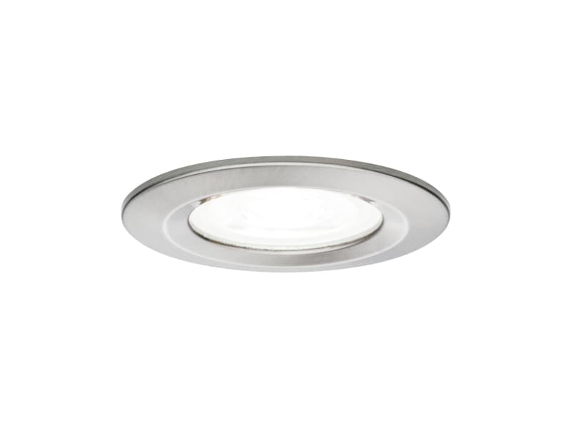 Paulmann Nova, Nedtryckbar spotlight, GU10, LED, 6,6 W, 4000 K, Borstat stål