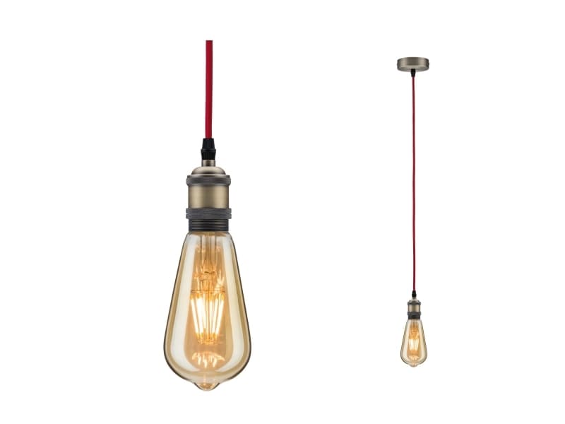 Paulmann Pendant, Flexibelt fäste, Brun, Röd, Metall, inomhus, IP20, II
