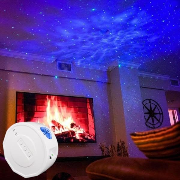 Stjärnprojektor LED Rymdlampa & Bluetooth Högtalare