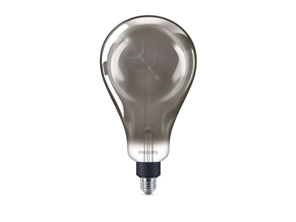 Philips Deco - LED-lyspære - form: A160 - E27 - 6.5 W (ekvivalent 25 W) - klasse A - kjølilg hvitt lys - 4000 K - røkfarget