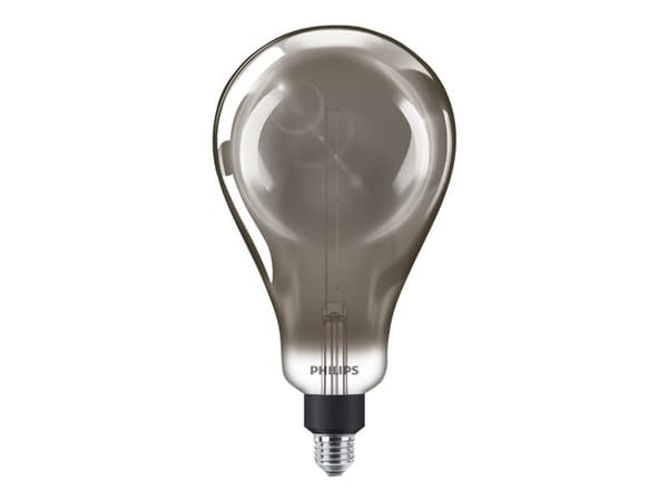 Philips Deco - LED-lyspære - form: A160 - E27 - 6.5 W (ekvivalent 25 W) - klasse A - kjølilg hvitt lys - 4000 K - røkfarget