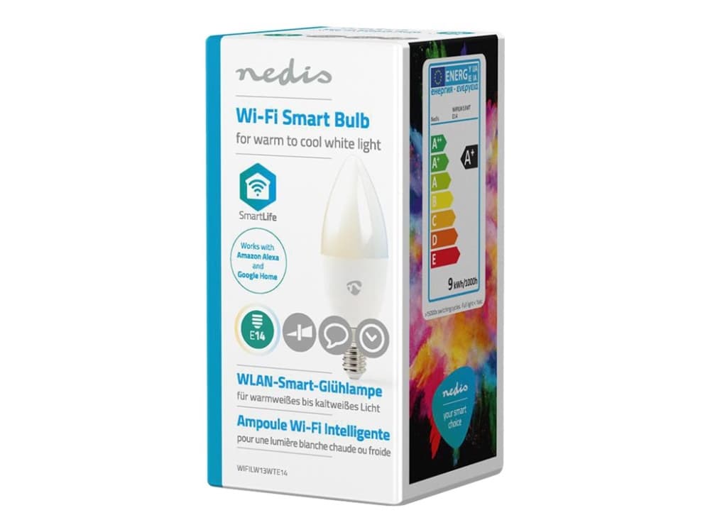 Nedis Wi-Fi Smart LED Bulb | Warm to Cool White | E14, 4,5 W, 35 W, E14, 350 LM, 25000 h, Kall vit, Varmvitt