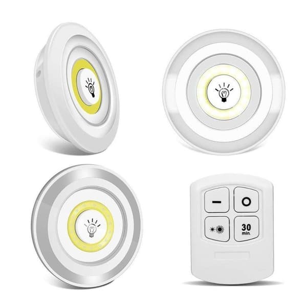 3 kpl LED-valoja kaukosäätimellä