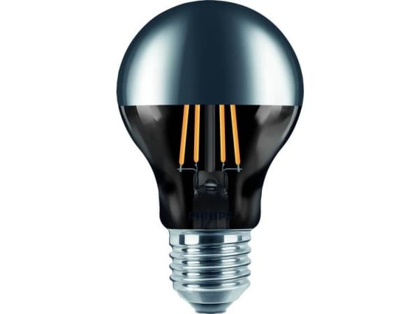 Philips Deco - LED-glödlampa med filament - form: A60 - E27 - 7.2 W (motsvarande 50 W) - klass A+ - varmt vitt ljus - 2700 K - spegelkrona