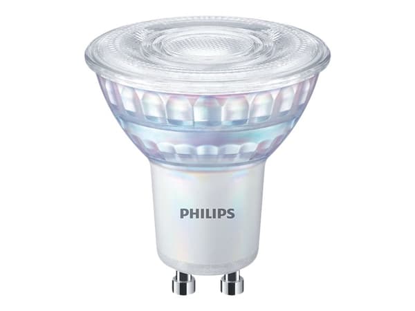 Philips - LED-pære for søkelys - GU10 - 3.8 W (ekvivalent 50 W) - klasse F - varmt hvitt lys - 2200-2700 K (en pakke 2)
