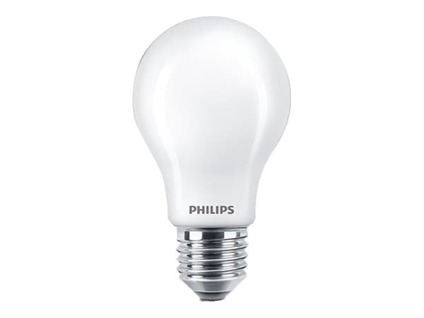Philips - LED-lyspære - form: A60 - mattslipt finish - E27 - 7 W (ekvivalent 60 W) - klasse E - varmt hvitt lys - 2700 K (en pakke 3)