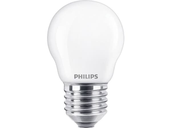 Philips - LED - form: P45 - mattslipt finish - E27 - 6.5 W (ekvivalent 60 W) - klasse A++ - varmt hvitt lys - 2700 K