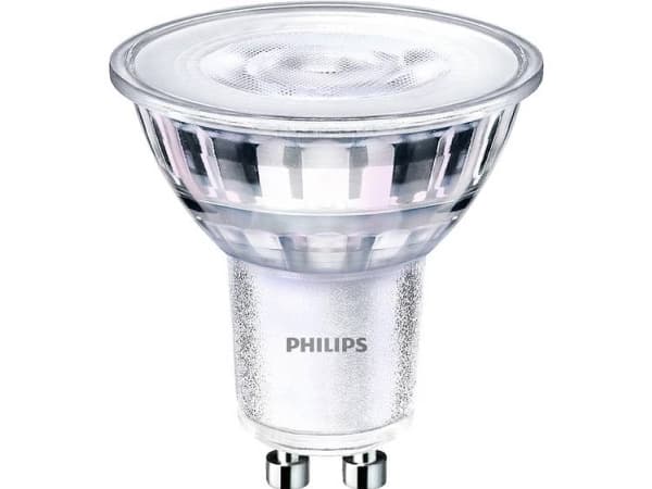 Philips - LED-spotlight - GU10 - 3.8 W (motsvarande 50 W) - klass F - varmt ljus - 2200-2700 K