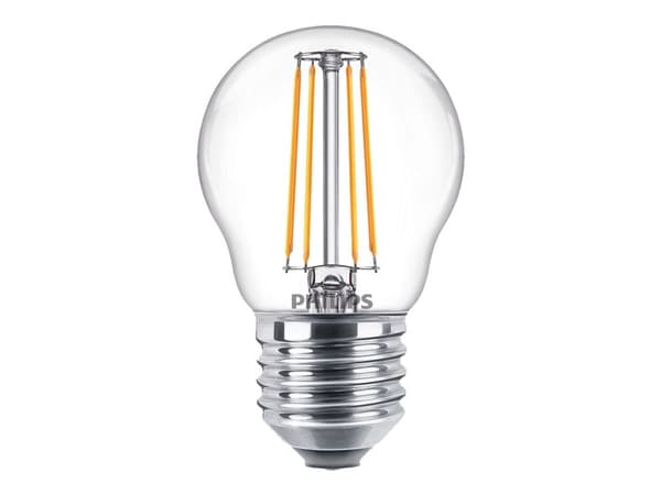 Philips Kynttilälamppu ja Lustre, 4,3 W, 40 W, E27, 470 lm, 15000 h, Lämmin valkoinen