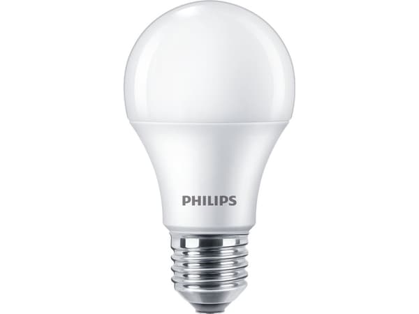 Philips - LED-lyspære - form: A60 - mattslipt finish - E27 - 10 W (ekvivalent 75 W) - klasse F - varmt hvitt lys - 2700 K - matt (en pakke 4)