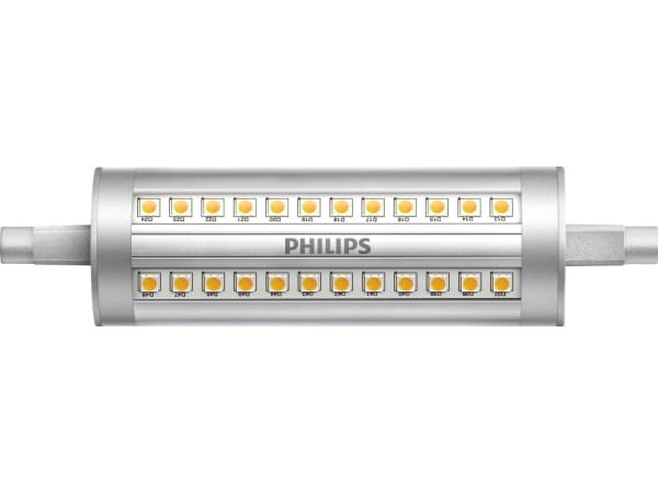 Philips - LED-lyspære - form: korn - R7s - 14 W (ekvivalent 120 W) - klasse D - hvitt lys - 3000 K