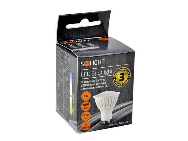 Solight WZ317A, 5 W, GU10, 400 lm, 35000 timer, Nøytral hvit