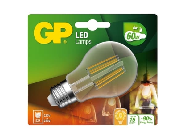 GP Lighting Filament Classic E27 6W (60W) 806 lm GP 078234