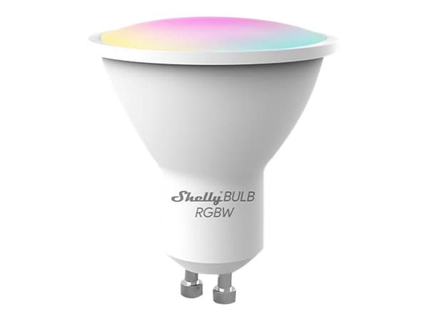 Shelly Duo - LED-glödlampa med filament - glaserad finish - GU10 - 5 W - klass G - RGBW/naturligt vitt ljus - 4000 K