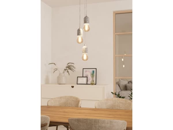 Eglo Silvares - Taklampe - 3 innganger - E27 - grå