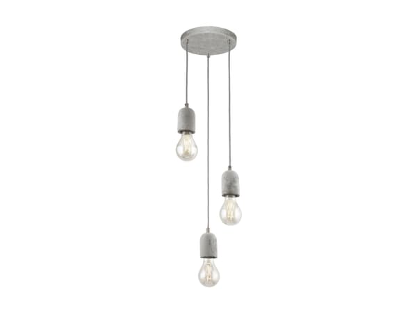 Eglo Silvares - Taklampe - 3 innganger - E27 - grå