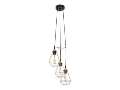 Eglo Tarbes - Taklampe - 3 innganger - E27 Sort, Kobber