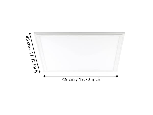 EGLO 98129, Torg, Tak, Vit, Gjuten aluminium, Glas, II, 21 W