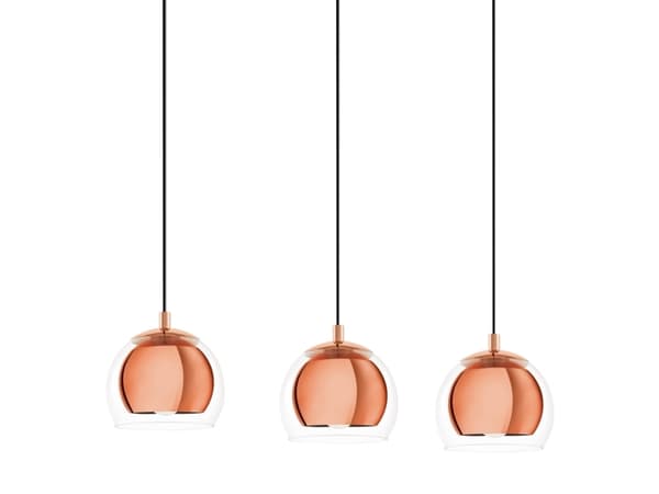 Eglo Rocamar - Taklampe - 3 innganger - E27 - blank, kobber