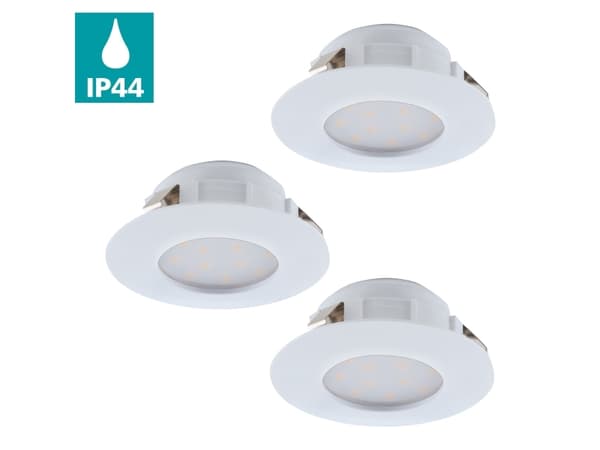 EGLO Pineda, Innsunket spotlight, Ikke-utskiftbare pærer, LED, 6 W, 3000 K, Hvit