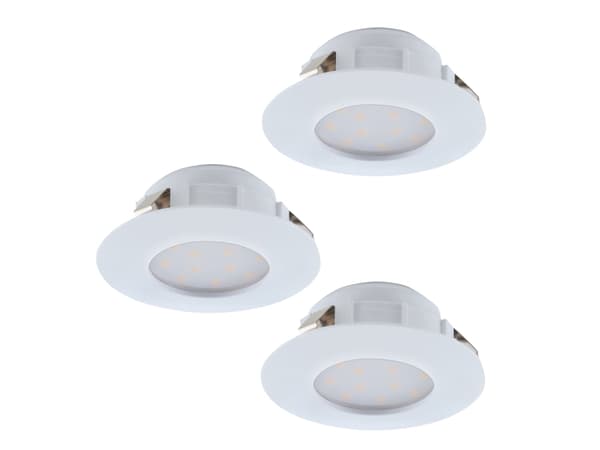 EGLO Pineda, Innsunket spotlight, Ikke-utskiftbare pærer, LED, 6 W, 3000 K, Hvit