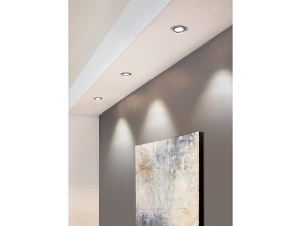 EGLO Pineda, Innsunket spotlight, Ikke-utskiftbare pærer, LED, 6 W, 3000 K, Nickel