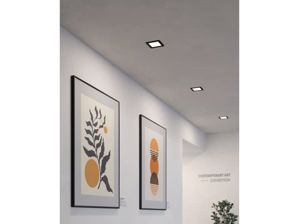 EGLO Fueva 5, Nedtryckbar spotlight, 4000 K, 700 LM, 220-240 V, Svart, Vit