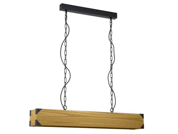 EGLO Harborough, Utanpåliggande spotlight, E27, 220-240 V, Svart, Trä