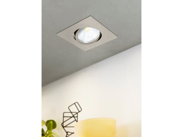 EGLO Saliceto, Nedtryckbar spotlight, Glödlampan/-lamporna kan inte bytas ut, LED, 220-240 V, Nickel
