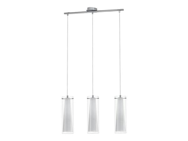Eglo Pinto - Taklampe - 3 innganger - E27 - conical - krom, blank, hvit Kromfarget, Hvit