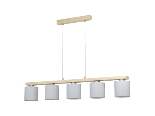 EGLO CASTRALVO LANGBORD E27 5L BS/TRE/HVIT Brun, Nickel