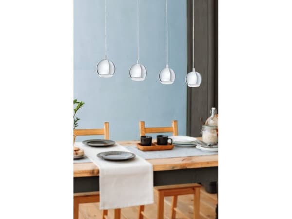 EGLO Conessa, Fleksibel montering, Kromfarget, Gjennomsiktig, Gjennomsiktig, Plast, Stål, Plast, Innendørs
