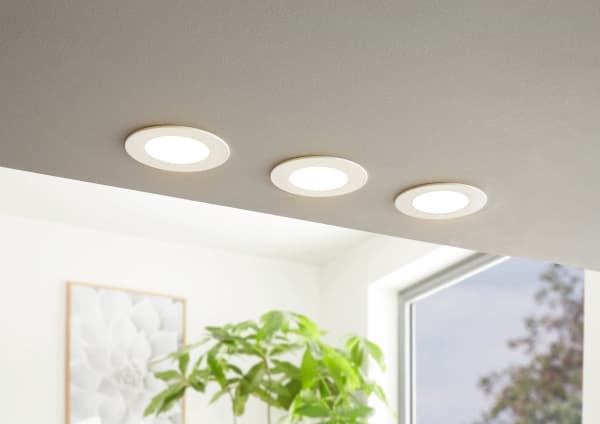 EGLO Fueva-A, Innsunket spotlight, Ikke-utskiftbare pærer, LED, 6500 K, 700 lm, Hvit