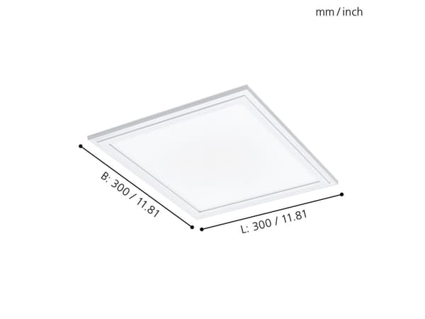 EGLO SALO 1 PANEL 300X300 2000LM 4000K HVIT