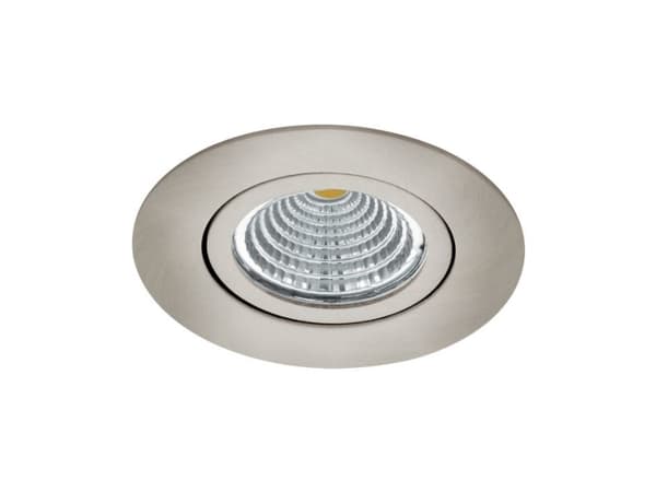 EGLO Saliceto, Innsunket spotlight, 1 ampuller, LED, 500 lm, 220-240 V, Nickel Nickel