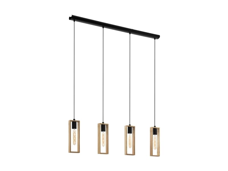 EGLO LITTLETON LÅNG HYLLA 4L NATUR