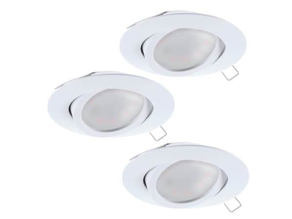 EGLO Tedo, Nedtryckbar spotlight, Glödlampan/-lamporna kan inte bytas ut, 5 W, 3000 K, 400 LM, Vit