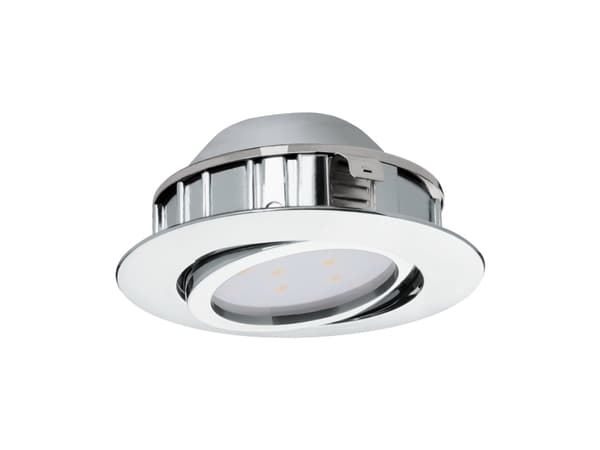 EGLO Pineda, Innsunket spotlight, Ikke-utskiftbare pærer, LED, 6 W, 3000 K, Kromfarget